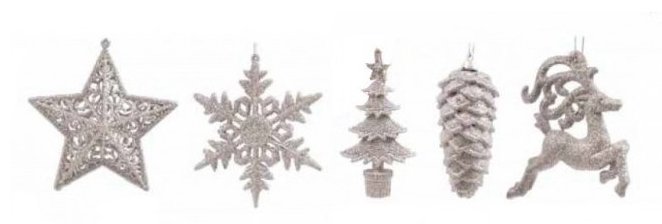ADDOBBO GLITTER ARGENTO CM.10-15